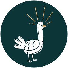 icon of tattoo style sea bird