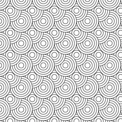 Foto op Plexiglas naadloos patroon met cirkels © Fazdesign.id