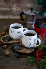 cup of coffee and chocolate