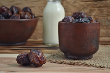 dried date palm fruits or kurma, ramadan food.