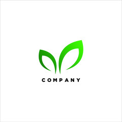 eco friendly logo with leaf