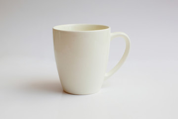 white Cup on a white background