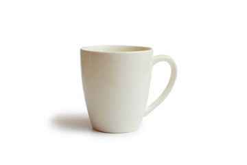 white Cup on a white background