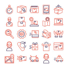 bundle of delivery service icons