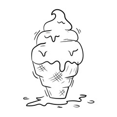 ice cream illustration hand drawn