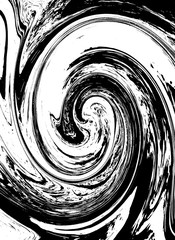 black and white distorted swirl grunge abstract background