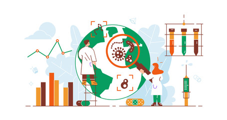 Obraz premium Epidemiology. Health danger risk spread laboratory