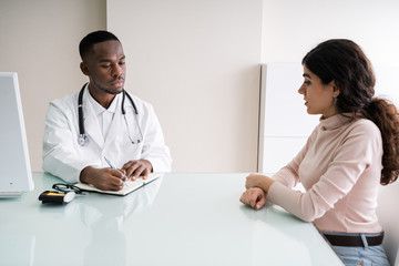 Doctor Discussing With Female Patient