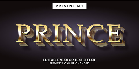 Editable text effect golden age style