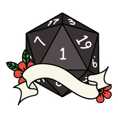 natural one d20 dice roll illustration