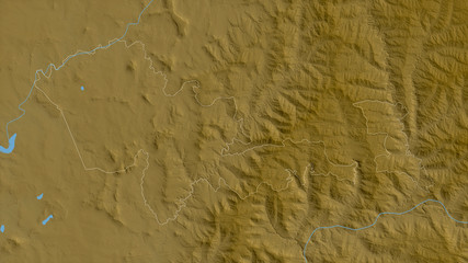 Mafeteng, Lesotho - outlined. Physical