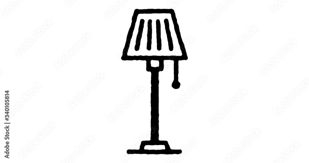 Aufkleber hand drawn doodle icon animation for office decoration to use as video design element. minimalistic 