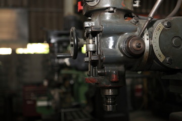 Obraz na płótnie Canvas big engine gear drilling machine