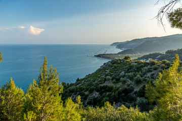 Wonderful sunset over the coast