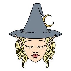 elf mage character face illustration