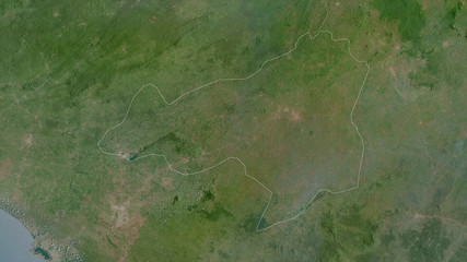 Bong, Liberia - outlined. Satellite