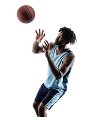 basketball player man isolated silhouette shadow