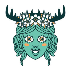 orc druid character face illustration
