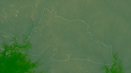 Grand Gedeh, Liberia - outlined. Physical