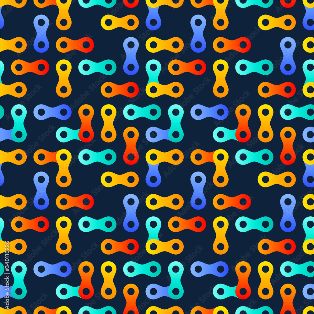 Poster electric metaballs tech seamless pattern. organic circular shapes that link together. a modern looki