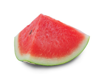watermelon ripe cut slice isolated on white background  with clipping path