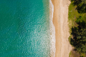 Sea landscape, sandy beach with rocks