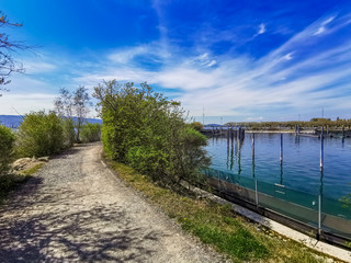 Fototapeta premium Ferien am schönen Bodensee Radolfzell Hafen 
