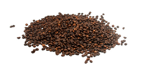 Coffee cup and beans coffee  on a white background. coffee cup and coffee beans.