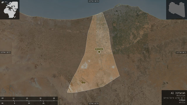 Al Jifarah, Libya - composition. Satellite