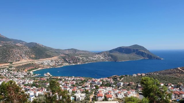 Nice sunset view of Butterfly valey in oludeniz Turkey. Its most 
famous place for holiday