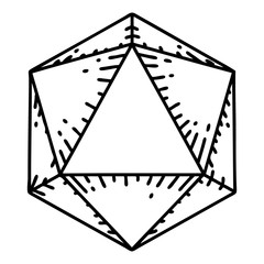 natural 20 D20 dice roll illustration