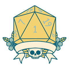 natural one d20 dice roll illustration