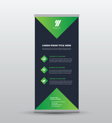 Corporate Business RollUp Banner Design | Stand Up Banner | Vertical Signage and Print Advertisement Design