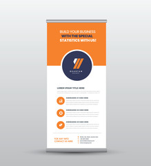 Corporate Business RollUp Banner Design | Stand Up Banner | Vertical Signage and Print Advertisement Design