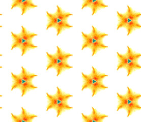 Traditional Art. Hand Drawn Painted. 