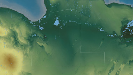 Al Wahat, Libya - outlined. Relief