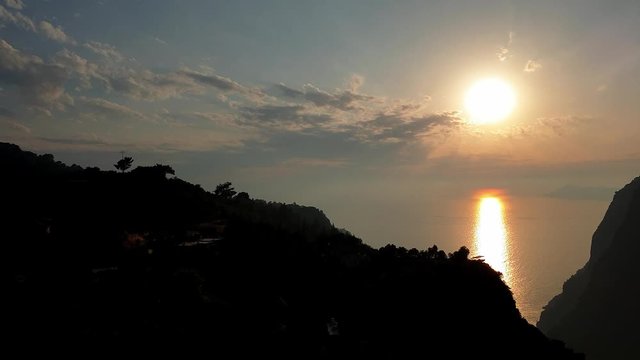 Nice sunset view of Butterfly valey in oludeniz Turkey. Its most 
famous place for holiday