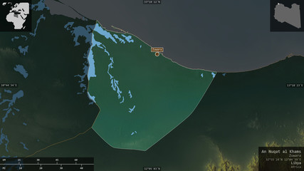 An Nuqat al Khams, Libya - composition. Relief