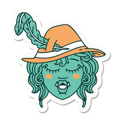 orc bard character  sticker