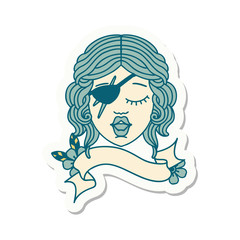 human rogue character face sticker