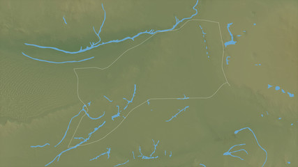 Sabha, Libya - outlined. Physical