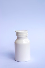 Plastic Packaging Bottle (Medical container) with Cap for Cosmetics, Vitamins, Pills or Capsules.