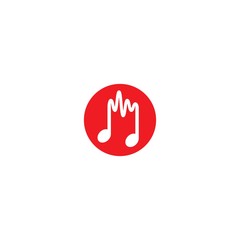 Fototapeta na wymiar Music note logo