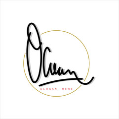  Signature logo, initial 