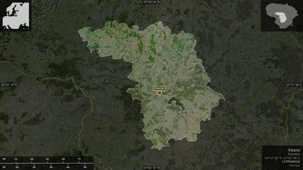 Kauno, Lithuania - composition. Satellite
