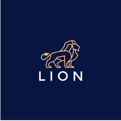 heraldic, luxury, lion logo. modern icon, template design illustration