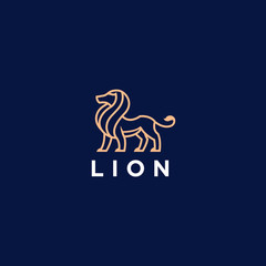 heraldic, luxury, lion logo. modern icon, template design illustration