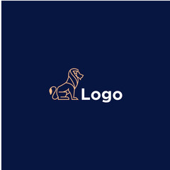 heraldic, luxury, lion logo. modern icon, template design illustration