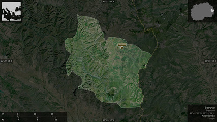 Berovo, Macedonia - composition. Satellite