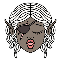 elf rogue character face illustration